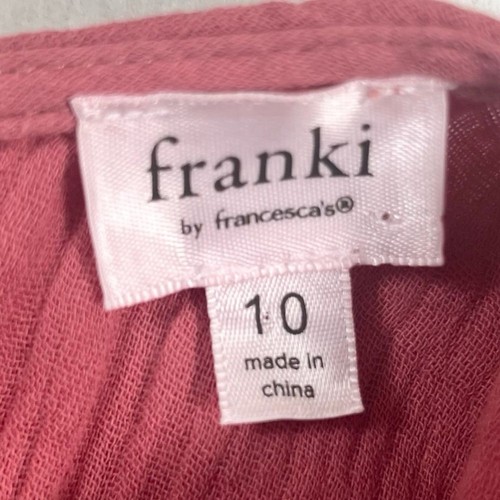 HELLO FRANKI by Francesca's Girls 100% Cotton Coral Pink Side Cutout Jumpsuit 10 - Picture 7 of 14