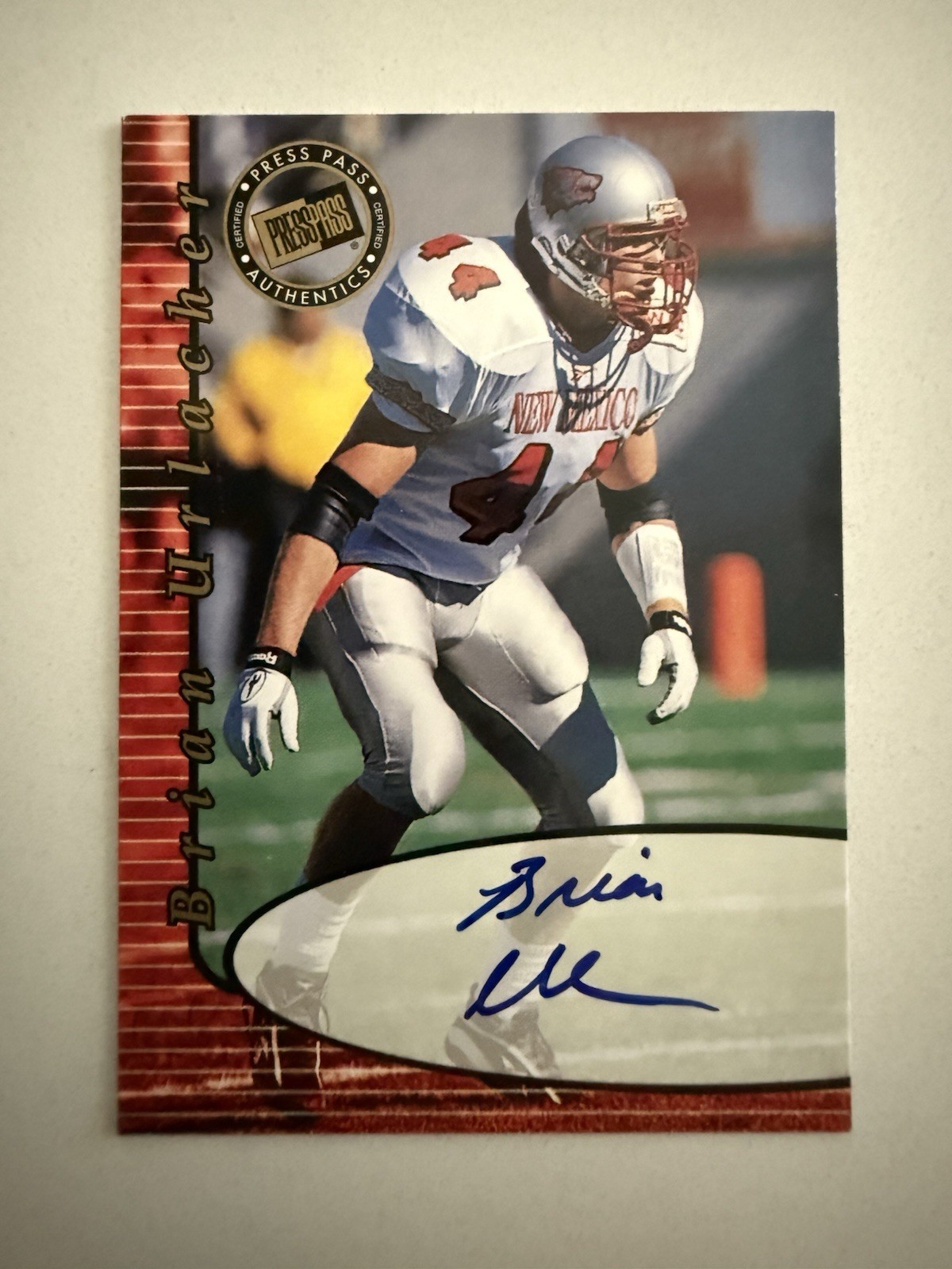 Brian Urlacher Press Pass Autograph # Base