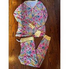 Little Sleepies Womens Medium Secret Garden Floral Bamboo Pajama Set