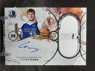 COOPER FLAGG 2025-26 TOPPS MOTIF AUTO DUAL JERSEY RC #64/75 MAVERICKS QQ