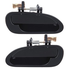 For 98-02 Honda Accord Black Exterior Rear Driver Passenger Door Handles Pair