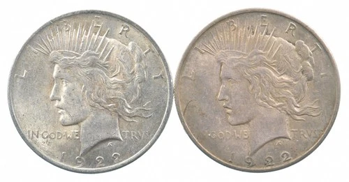 1922 & 1922-D & Peace Silver Dollar $1 Bullion Collection Lot *905