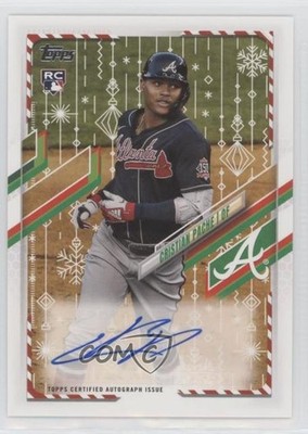 2021 Topps Holiday WalMart Mega Box Auto 35/100 Cristian Pache #WHA-CP Auto 5w7