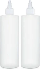 BRIGHTFROM Condiment Squeeze Bottles, 16 OZ Empty Squirt Bottle with Natural 