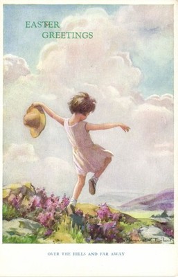 PC ARTIST SIGNED MARGARET W. TARRANT EASTER OVER THE HILLS AND FAR AWAY (b63457)