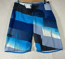 Fox Racing Men's 33 Blue Colorblock Cargo Logo Board Shorts See All Pics
