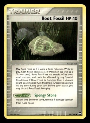 Root Fossil Common Normal Power Keepers 86/108 HP Pokémon TCG