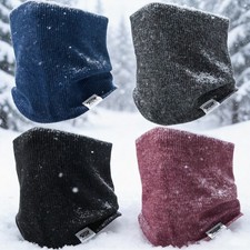 Winter Knitted Ski Neck Warmer Gaiter Tube Scarf Half Face Mask for Cold Weather