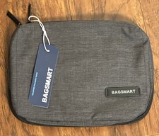 NWT BAGSMART Electronics Cables Organizer Travel Case Cord Bag Cables Tech Gray