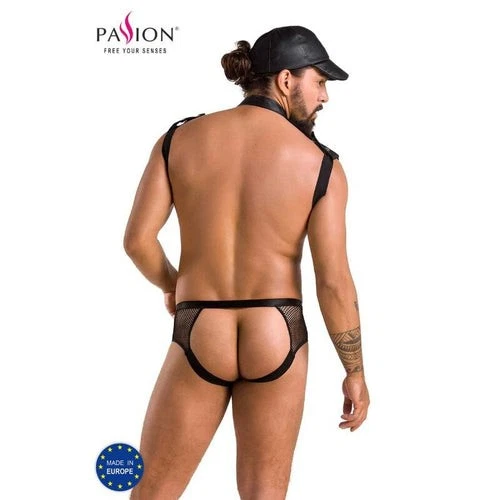 PASSION Set John Männer Dessous Lack Jock Strap Tanga Sexy Reizwäsche Herren Cap - Bild 2 von 4