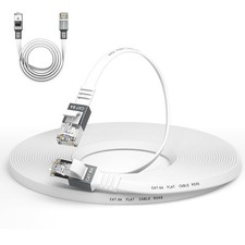 Cat 6a Ethernet Cable 50 Ft,Durable Flat Internet Network LAN 50 1.5 FT