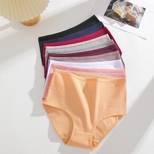 4 Pack Women's High Waisted Seamless Briefs No Show Full Coverage Panties Soft