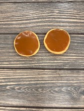 Pretend Play Food Caramel Cookie Pancake Toy Lot of 2 Dessert