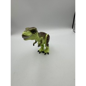 LEGO Dino T-Rex Dinosaur Figure Lime Green Dark Brown Stripes 2010 5885 5882