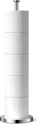 Toilet Paper Holder Stand - Free-Standing Tissue Paper Storage with Reserve Func