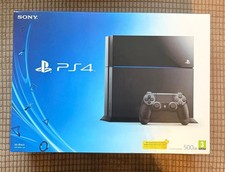 Sony PlayStation 4 PS4 500GB Console Jet Black Boxed With Controller& Cables