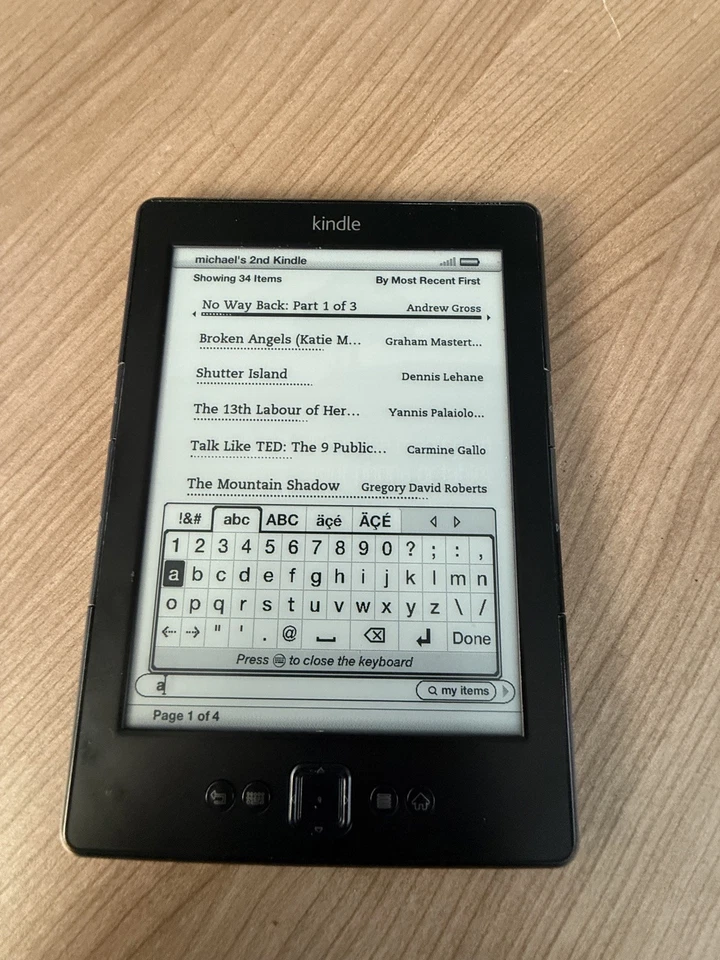 Amazon Kindle model D01100 4th Generation  Wi-FI E Book Reader Black - Image 3 of 4