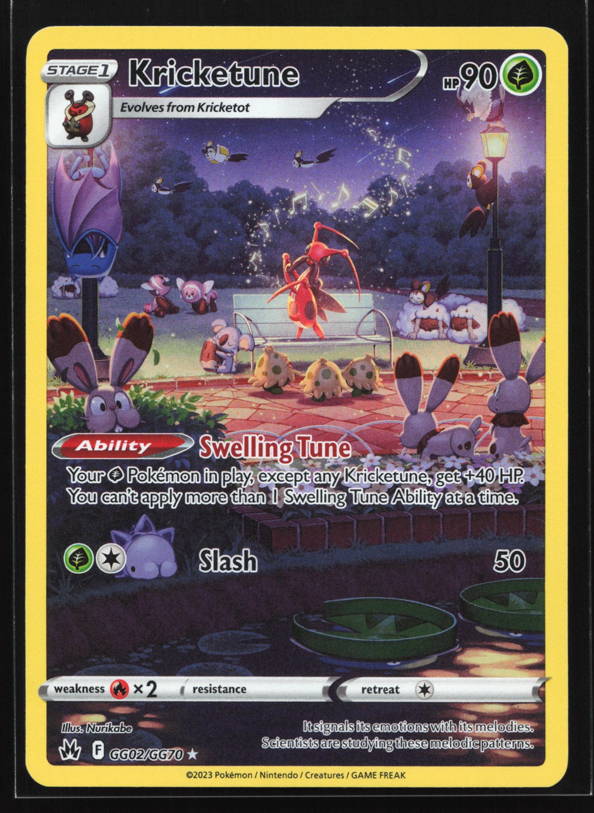 Kricketune GG02 SWSH: Crown Zenith: Galarian Gallery Ultra Rare Pokemon Card