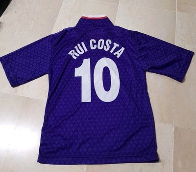 ウェア AC Fiorentina Rui Costa 10 Jersey Maglia Fiorentina Shirt 1995 1997 Rui Costa #10 Calcio Football