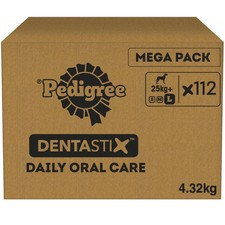Image of PEDIGREE DENTASTIX - Dental Dog Chews - Adult Large Dogs 25kg+ - 4 x 28 Sticks -