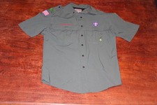 Boy Scouts of America BSA Men's Shirt /Jacket Small Venturing Green Vented Nylon