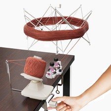 Yarn Swift and Yarn Winder Set - Hand-Operated Ball Winder with Skein Holder,...