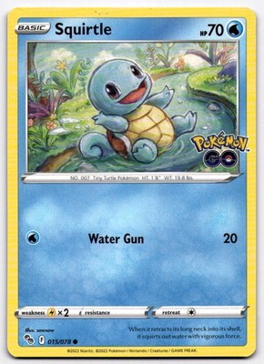 Squirtle -  015/078 PGO Common Pokemon GO NM