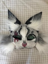 Grey cat therian mask