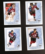Upper Deck Collectors Club Colorado Avalanche Card Lot 4 Roy Bourque Sakic Fors…