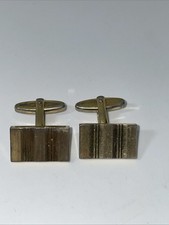 vergoldete Manschettenkn&ouml;pfe,15.4g,rechteckig graviertes Muster