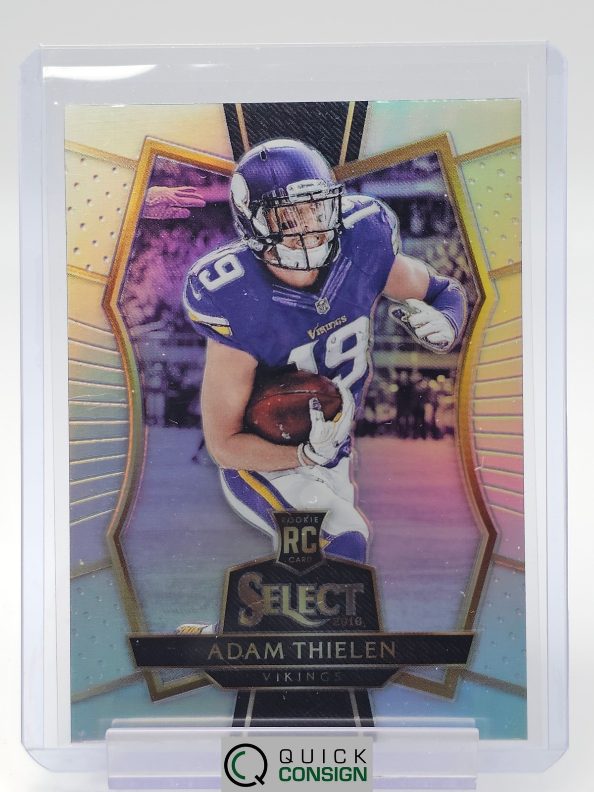 ADAM THIELEN 2016 SELECT SILVER PRIZM ROOKIE RC #104 VIKINGS FOOTBALL Q0014