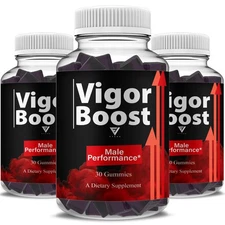 (3 Pack) Vigor Boost Performance Gummies, VigorBoost Premium Gummy (90 Gummies)
