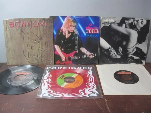 Lot of 6 Vintage Pop 45 RPM Vinyl | a-ha, Pretenders, Prince, Fleetwood Mac