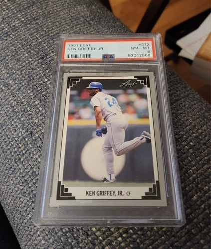 1991 Leaf Baseball Ken Griffey Jr. #372 PSA 8 Seattle Mariners