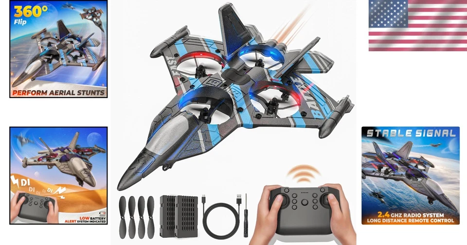 Remote Control Airplane | Colorful LED Lights | Ages 8-13 - Image 2 of 4