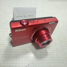 Nikon COOLPIX S6200 Red Digital Camera 16.0MP 10x Zoom ISO 80-3200 HD movies