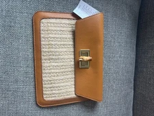 Mark and Graham Bamboo Raffia Clutch-Brand New with Tags