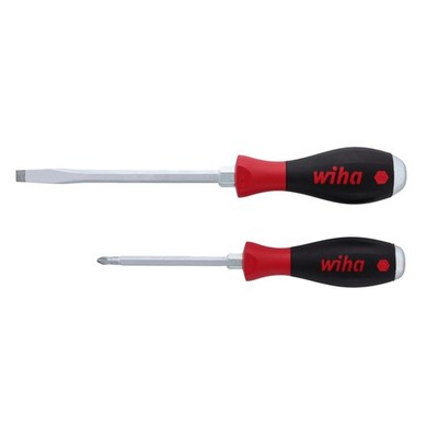 Wiha Tools 2 Piece SoftFinish XHeavy Duty Slotted and Phillips Screwdriver Set,