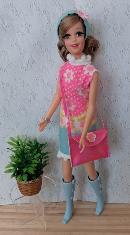 Handmade Mod Outfit For Vintage Francie Casey Becky Twiggy NO DOLLS NO SHOES
