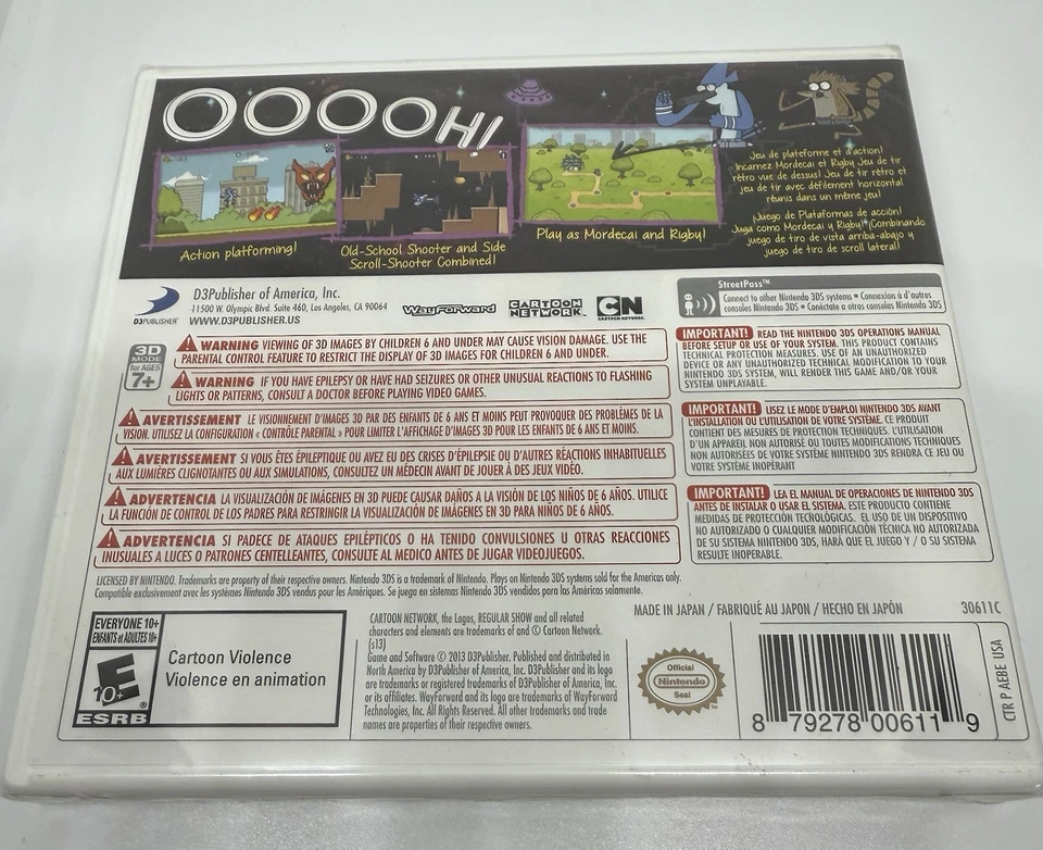 NEW SEALED Regular Show: Mordecai & Rigby 8-Bit Land Nintendo 3DS FACTORY SEALED - Image 2 of 3