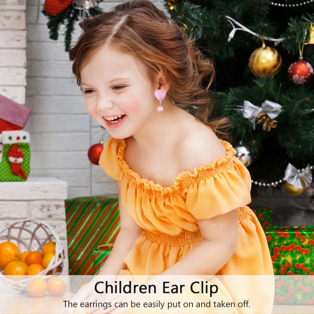 Clip on Earrings for Girls Tomaibaby Princess Set Kids Children's Clip-on