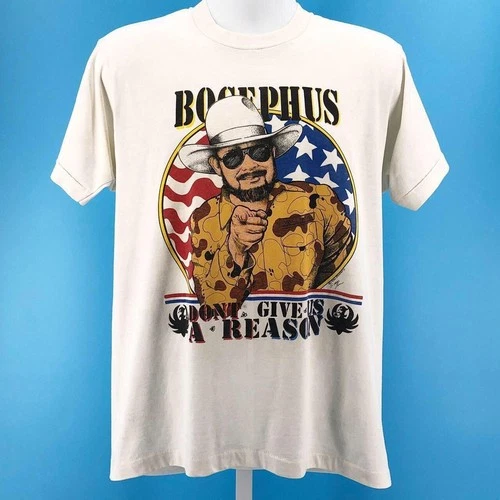 Hank Williams Jr Bocephus Fan Club tshirt 90s vintage 1990s vintage concert t-shirt, vintage, single stitch, B+ condition