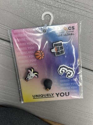 NWT Uniquely You Crocs Jibbitz Charms  5 Pack Basketball Gamer