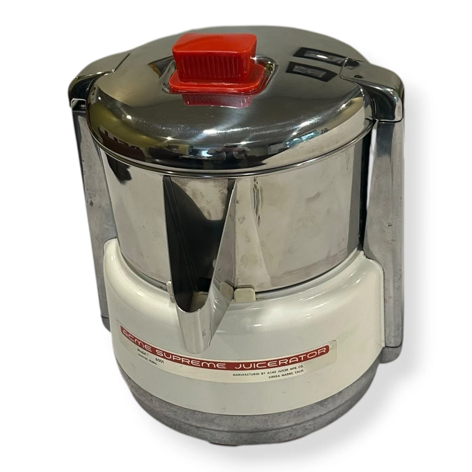 Vtg Acme Supreme Juicerator 6001 Stainless Steel Electric Juicer 2Qt USA
Opens in a new window or ta