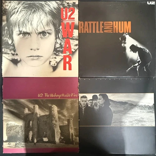 U2 4 x Vinyl Record LP Job Lot Joshua Tree Rattle And Hum Unforgettable Fire