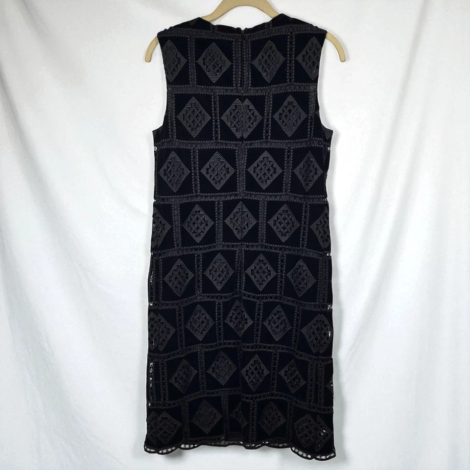 Vestido Anna Sui Pequeño Negro Para Mujer Talla P Ojales Bordado Terciopelo Capricho Foto 2 de 4