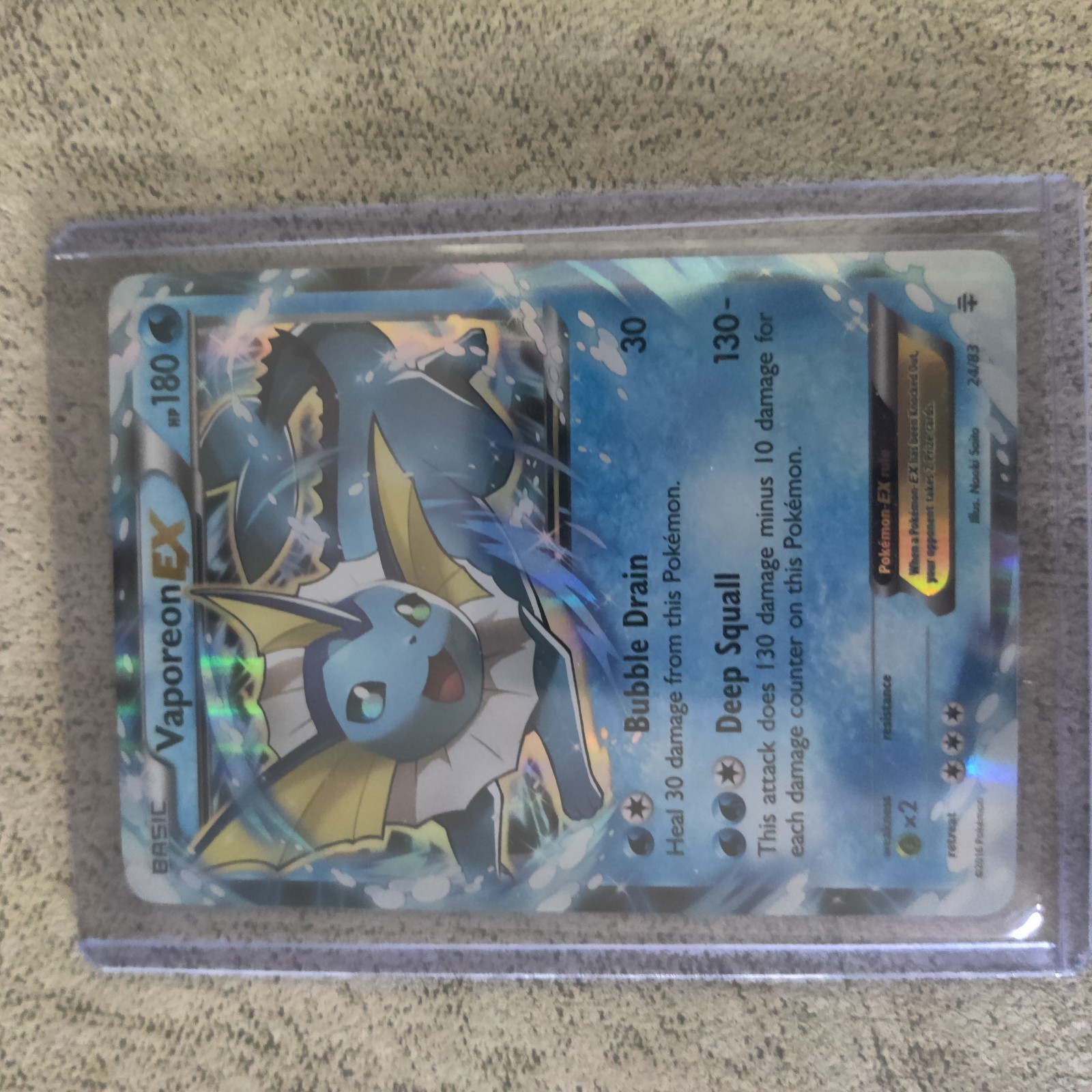 Pokemon TCG Vaporeon EX 24/83 XY Generations Ultra Rare