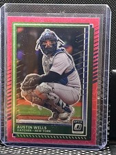 Austin Wells 2025 Donruss Optic Pink Velocity #37/79  #35 - Yankees