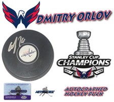 Dmitry Orlov Signed Washington Capitals Puck - 2018 Cup Champions #4