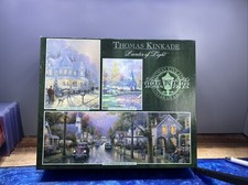 Thomas Kinkade Deluxe 3 Puzzle Set  100/550/700 Pieces Factory